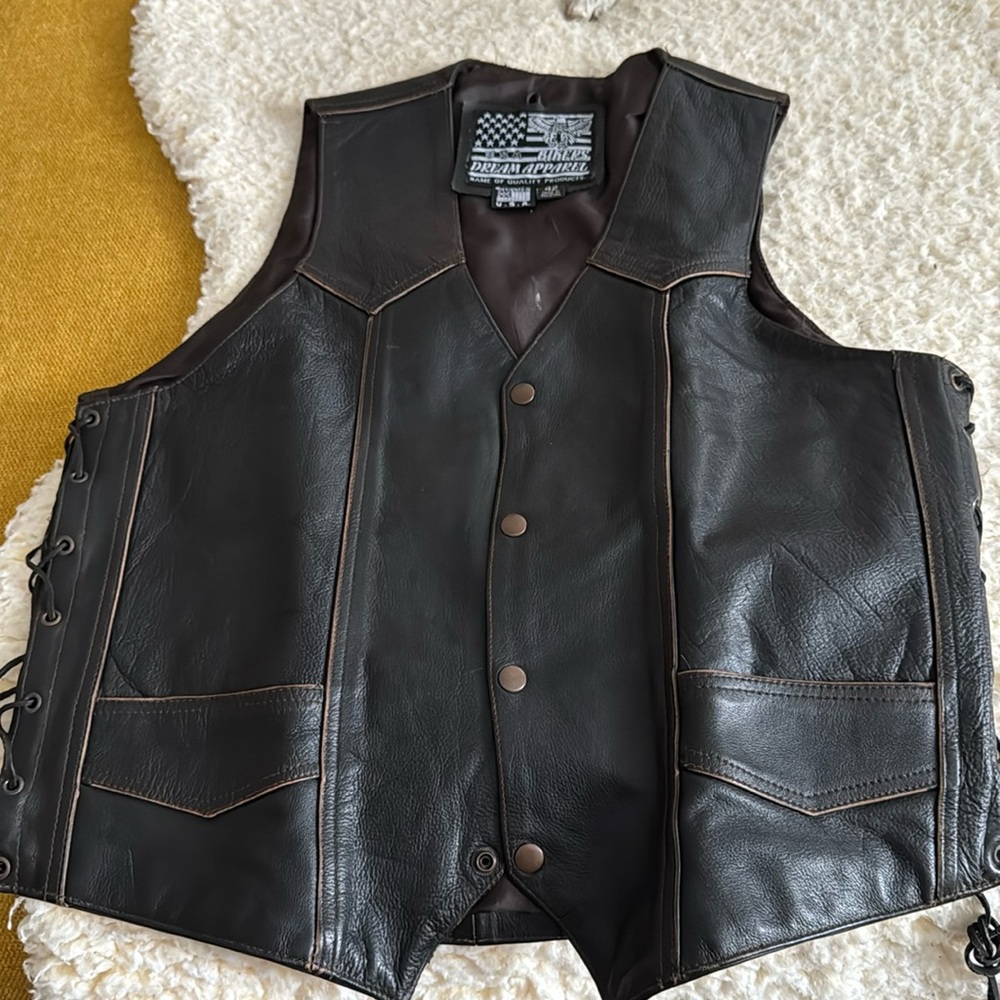USA Bikers Dream Apparel size 40 leather vest